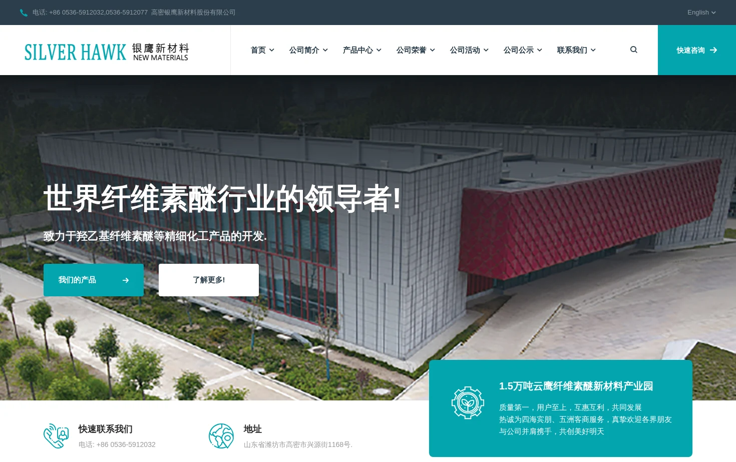 高密银鹰新材料有限公司 页面快照